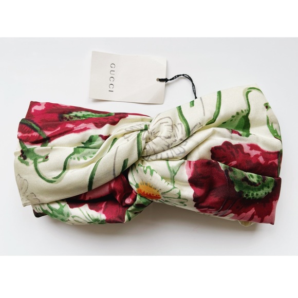 Gucci Accessories - GUCCI Floral Print Head Wrap with Knot - NWT